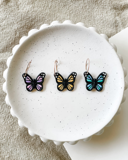 Butterfly Hoop Earrings